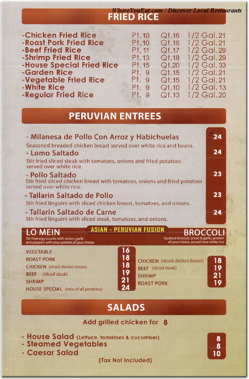 menu image