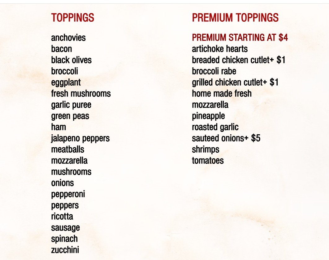 menu image
