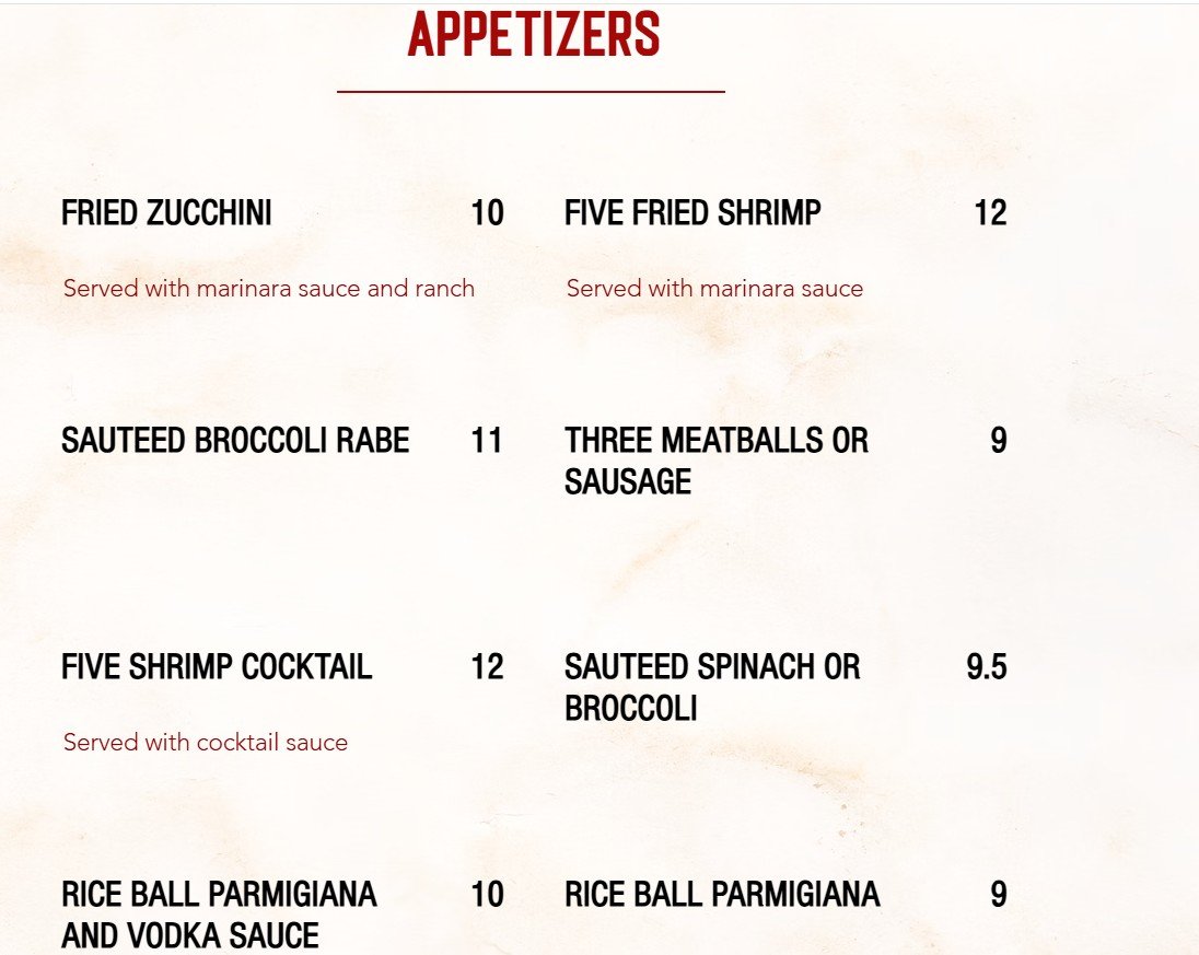 menu image