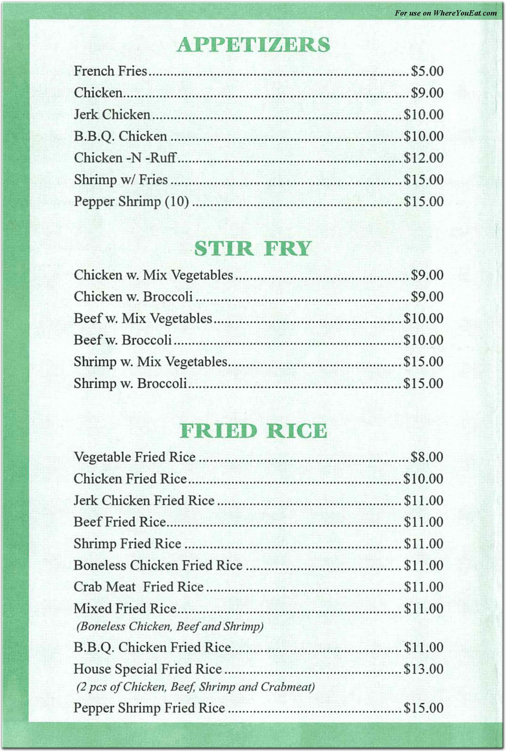 Carifesta Restaurant in Queens / Menus & Photos