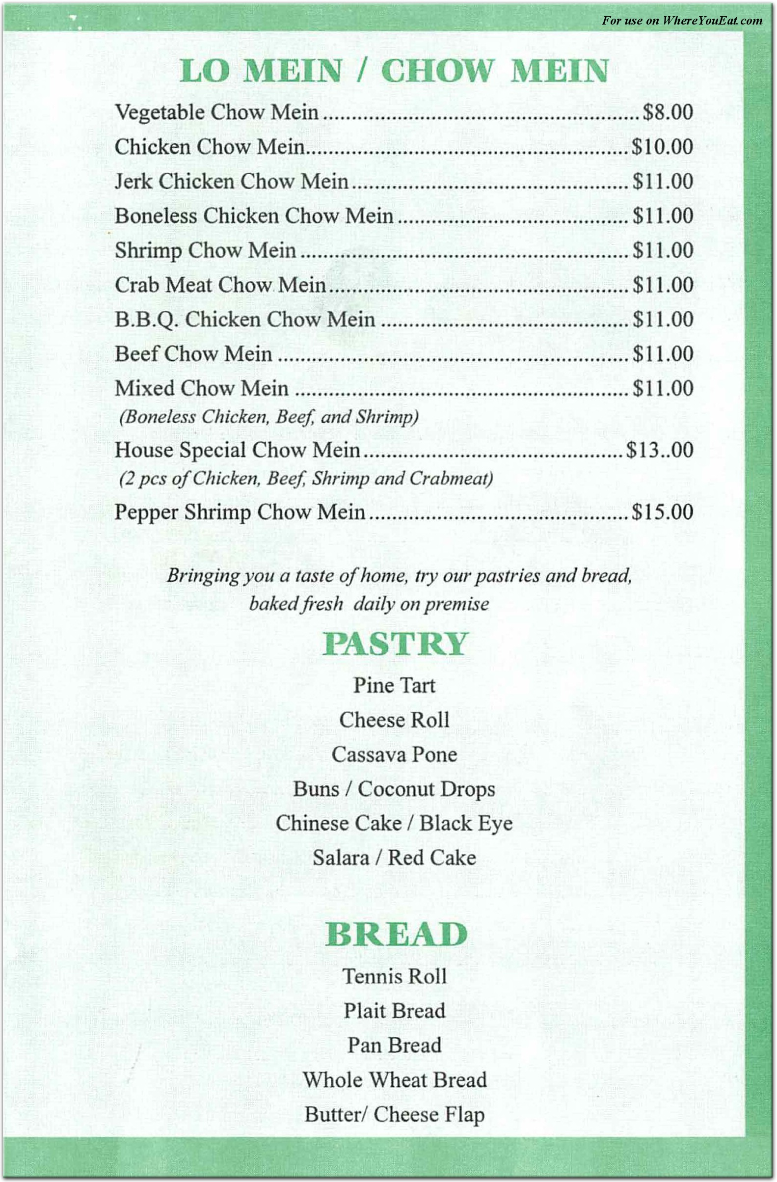 Carifesta Restaurant in Queens / Menus & Photos