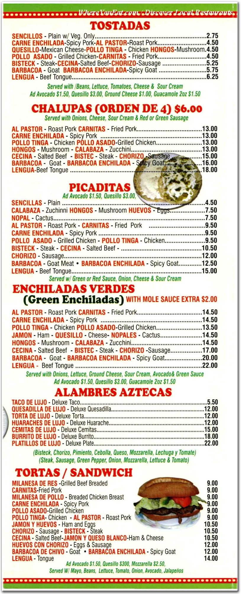 menu image