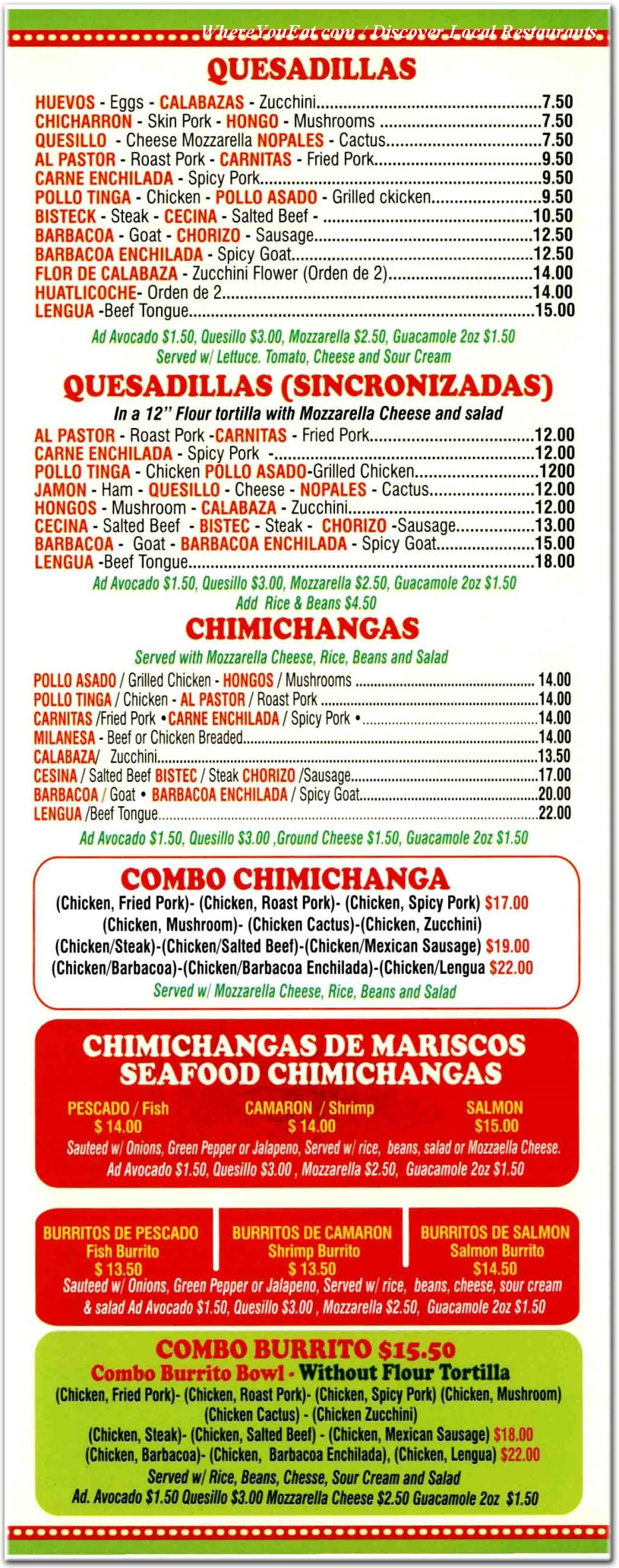 menu image