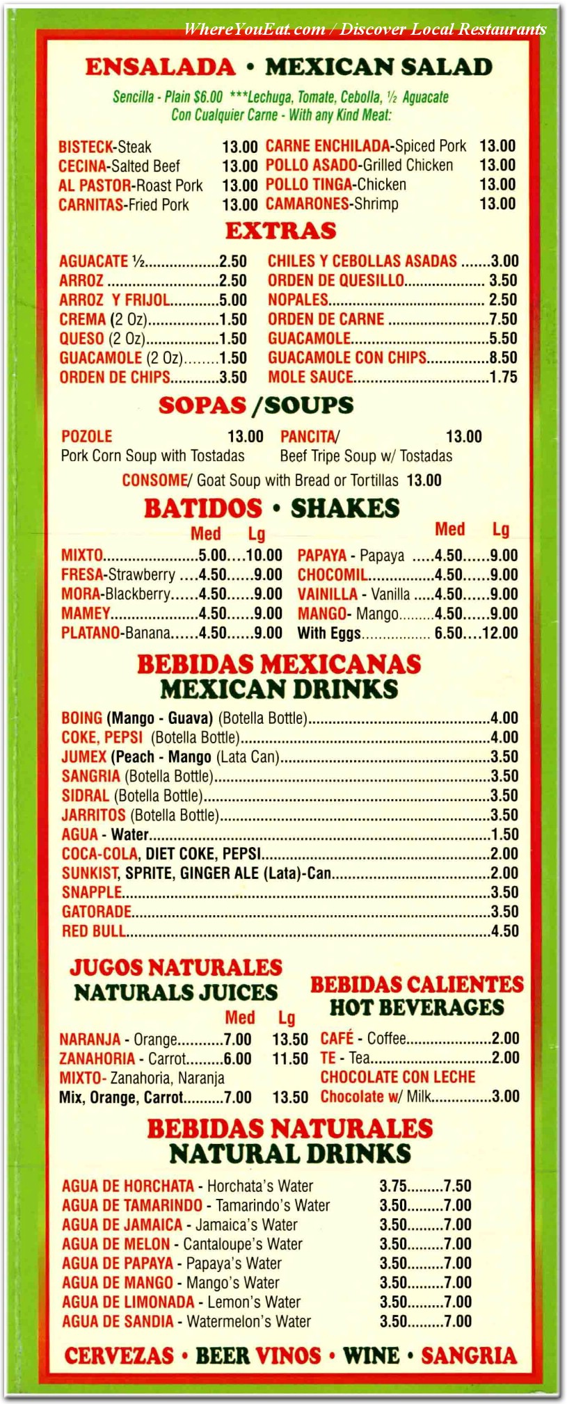 menu image