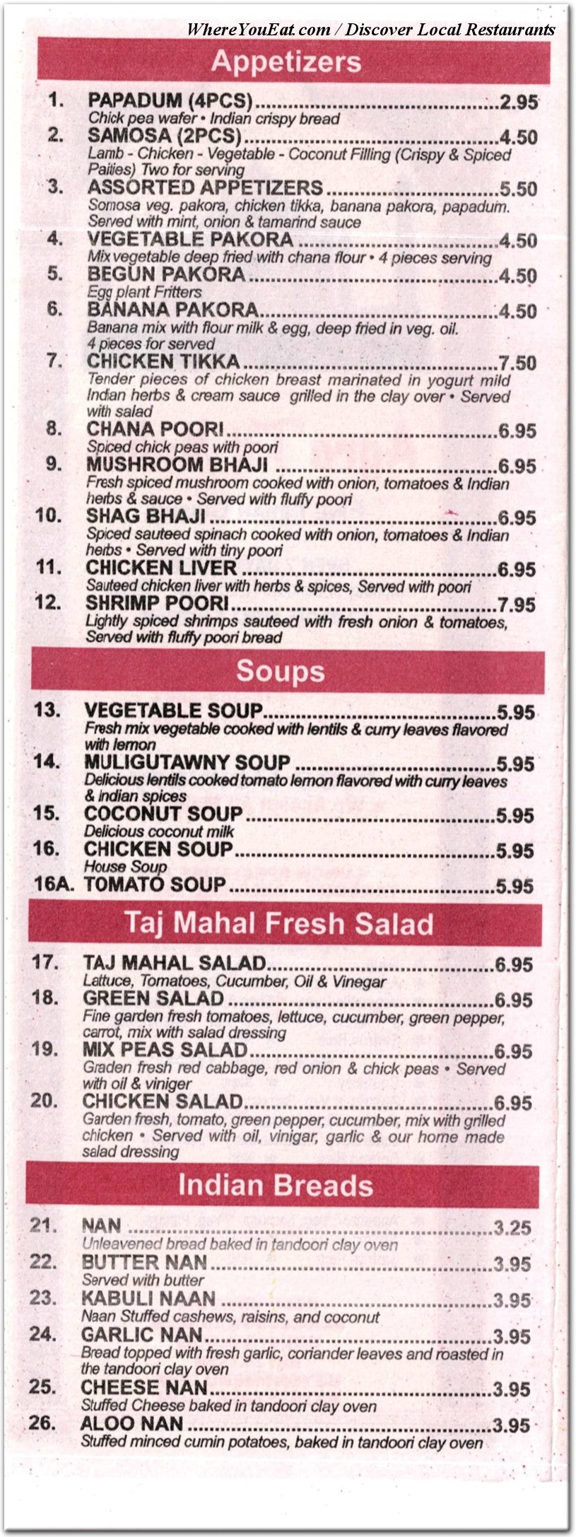 menu image