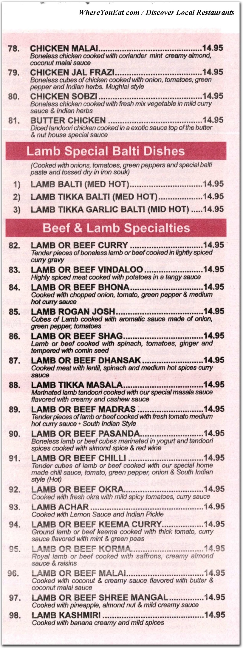 menu image