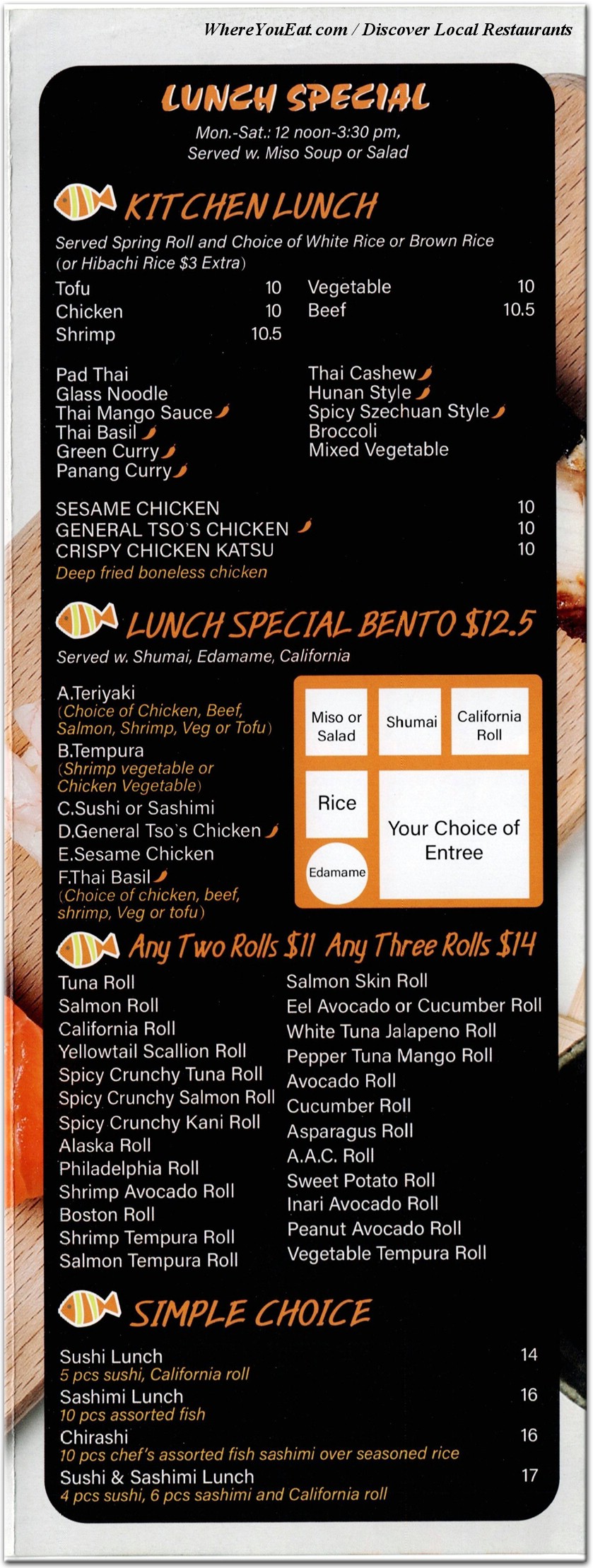 menu image