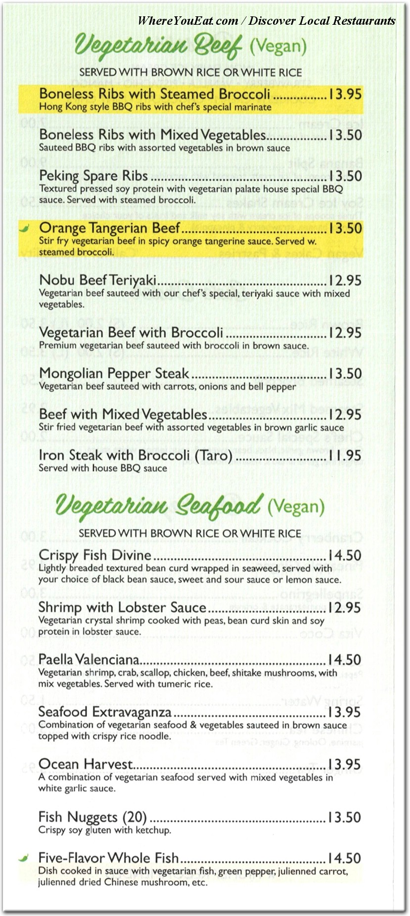 menu image