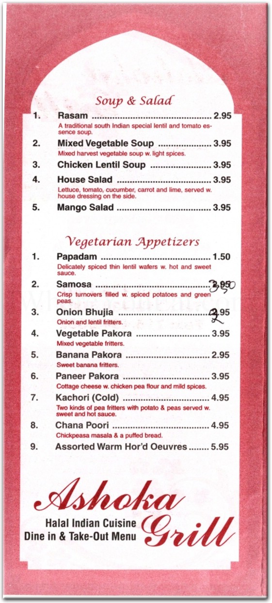 Ashoka Grill Restaurant in Brooklyn / Official Menus & Photos