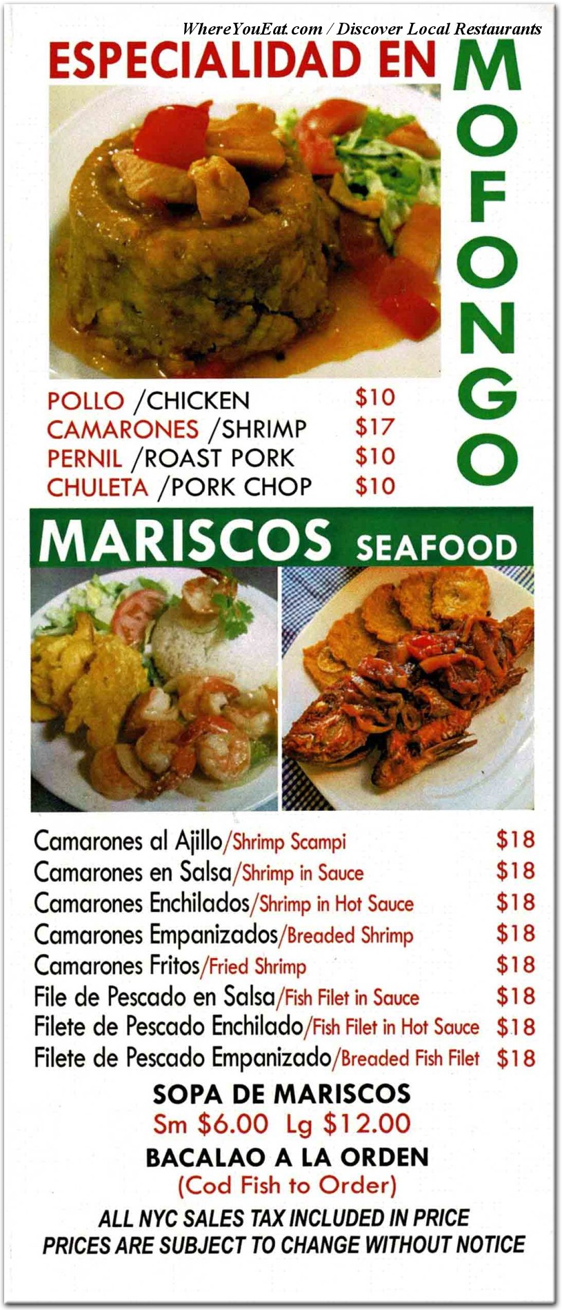 menu image