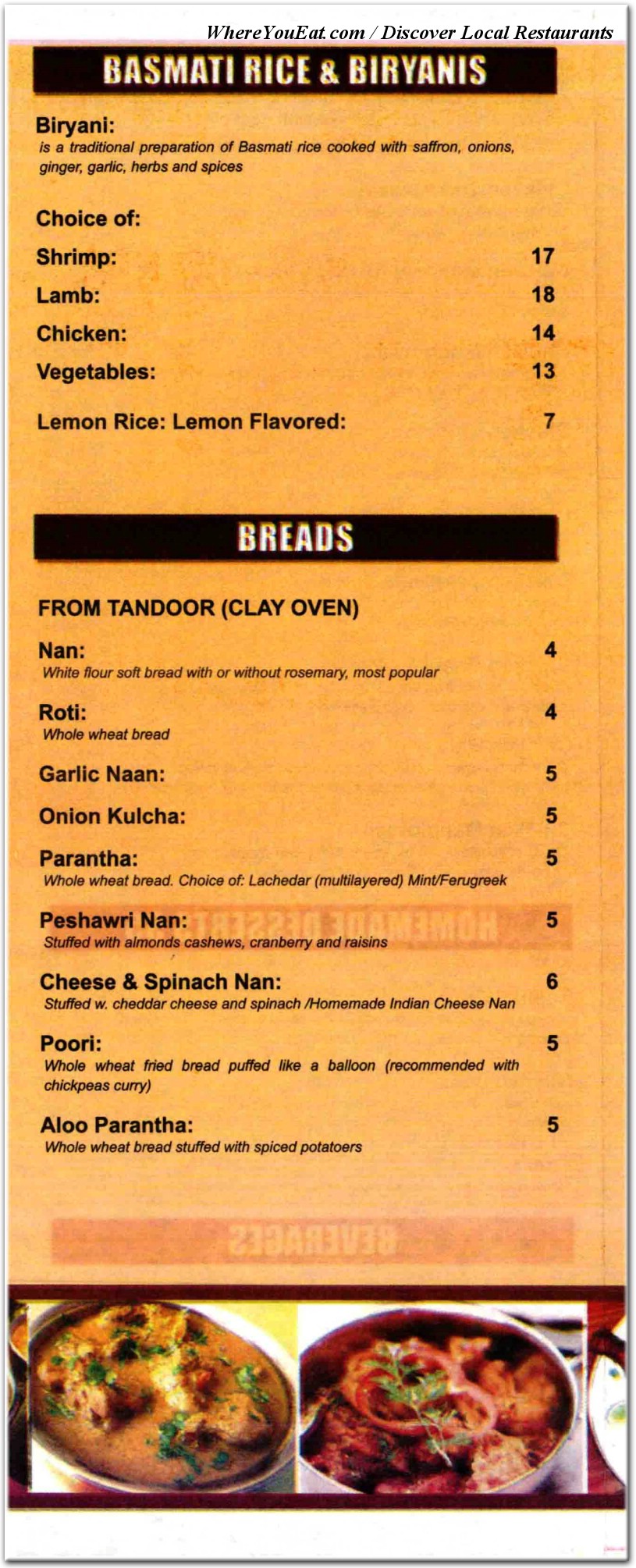 menu image