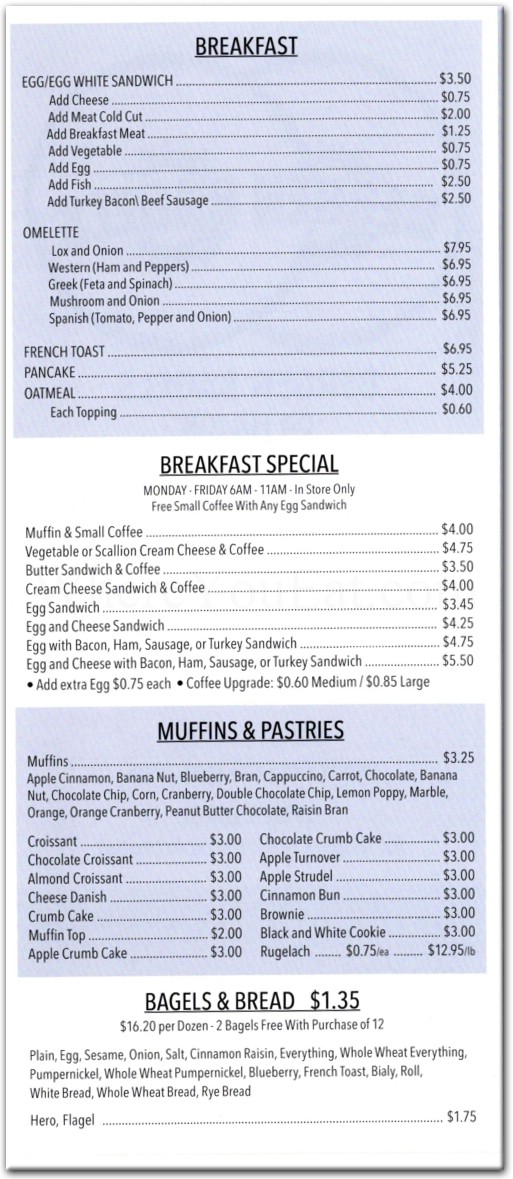 Bergen Bagels Restaurant in Brooklyn / Menus & Photos