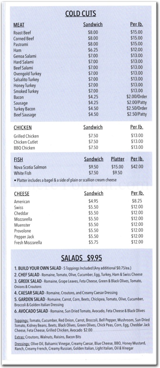 Bergen Bagels Restaurant in Brooklyn / Menus & Photos