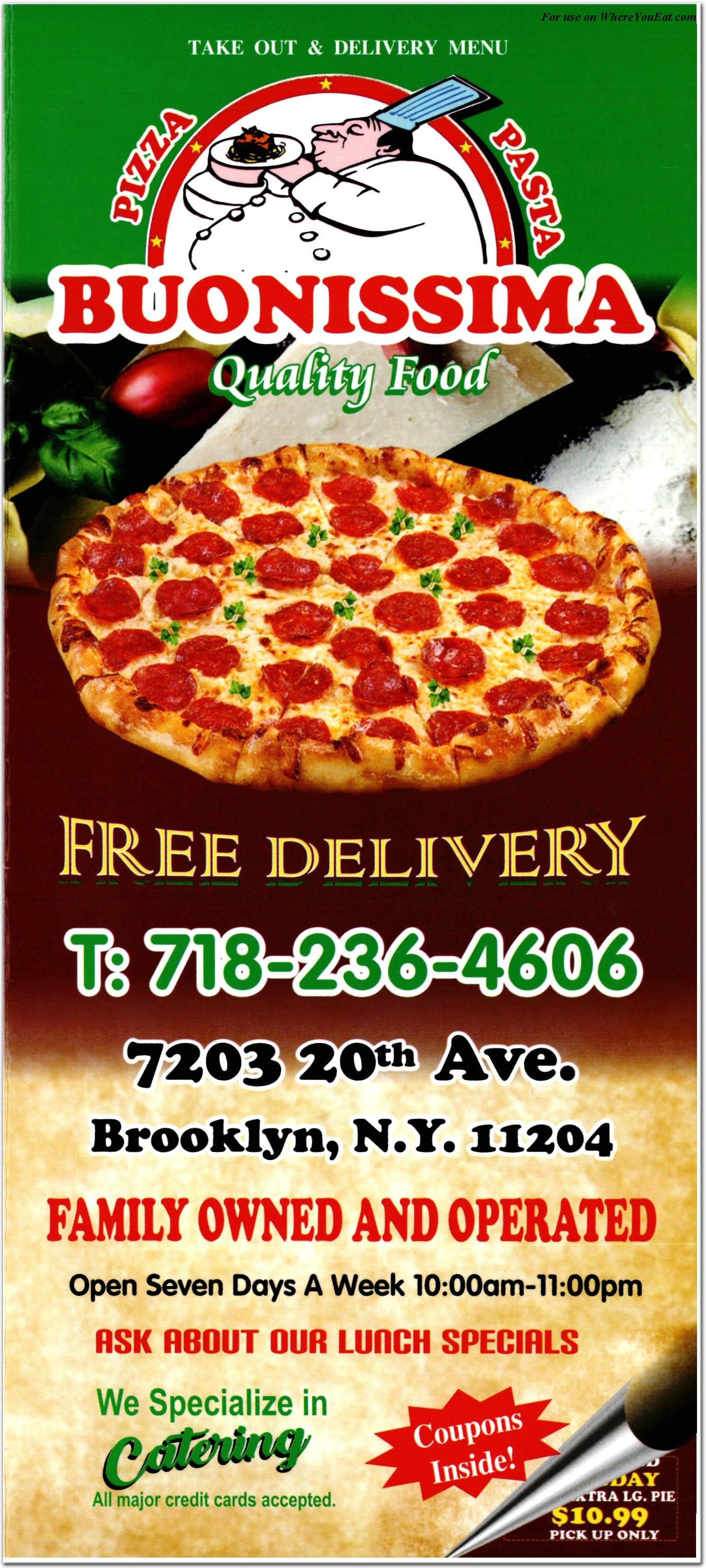 Papa Mike's Brick Oven Pizza - 7416 20th Ave, Brooklyn, NY 11204