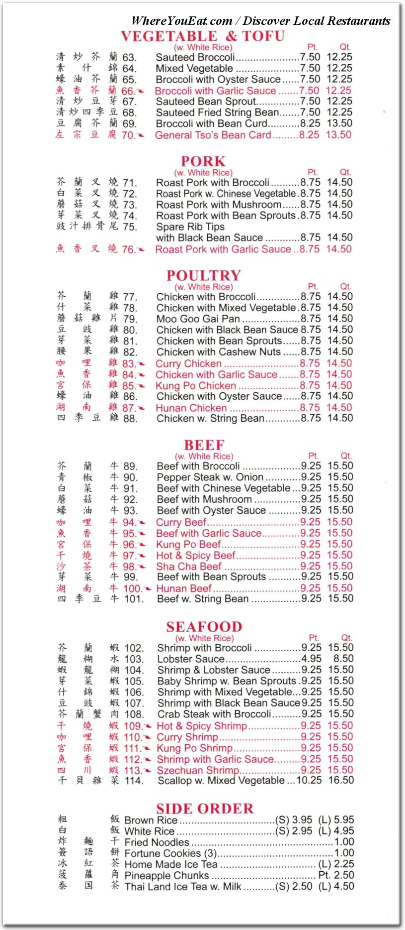 menu image