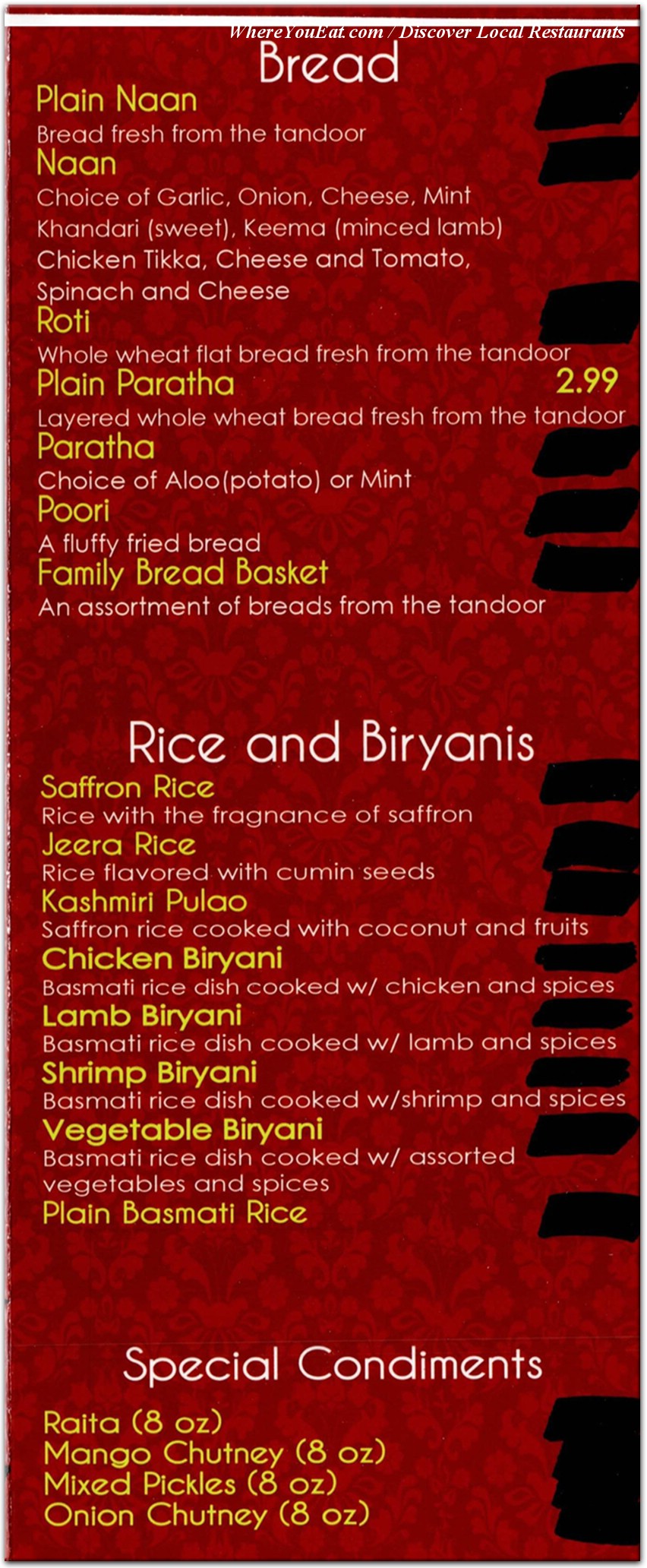 menu image