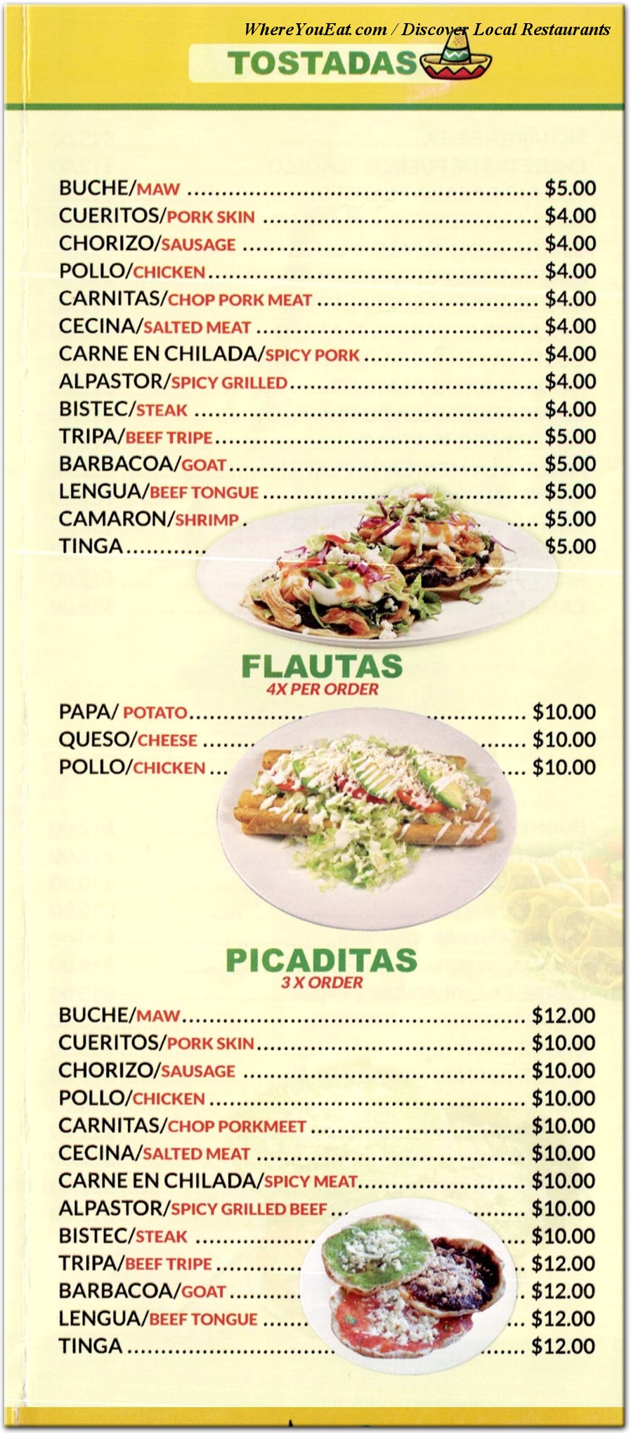 menu image
