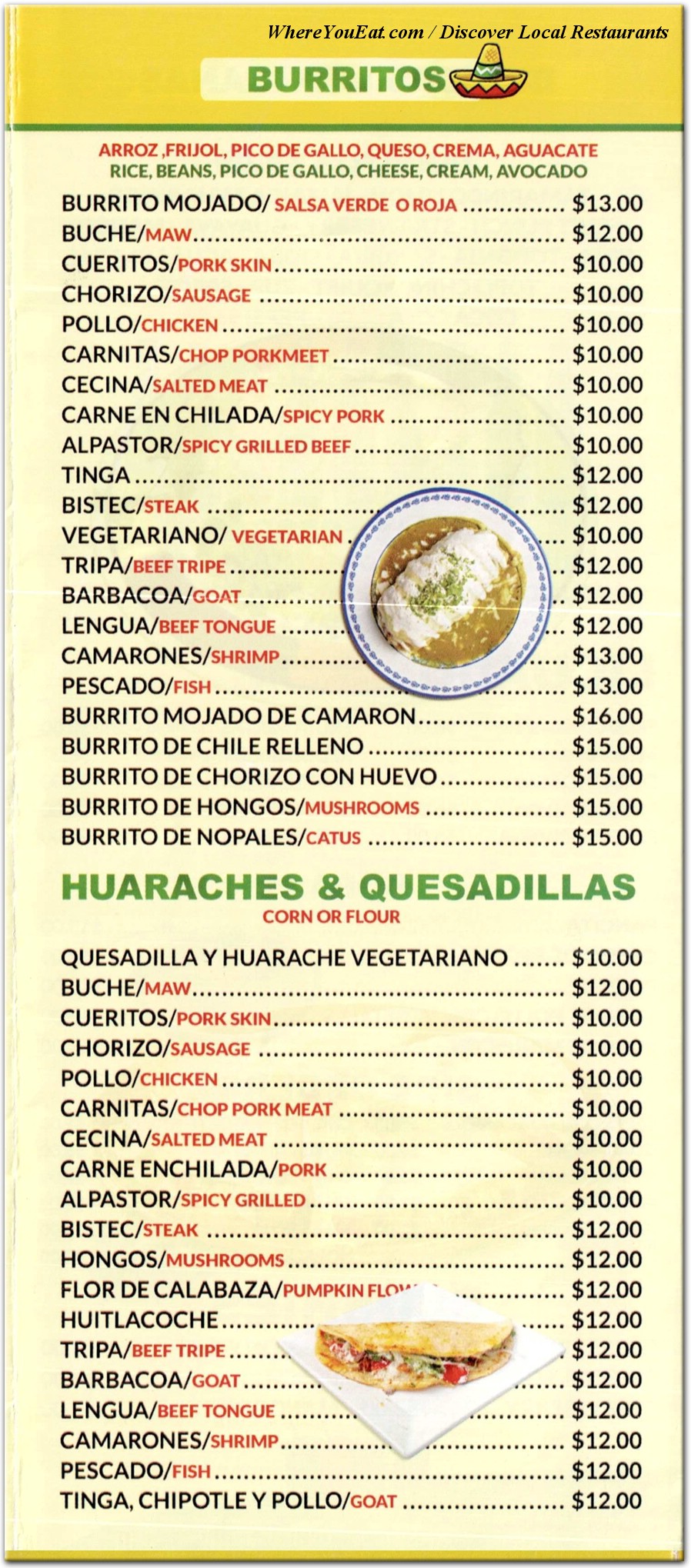 menu image