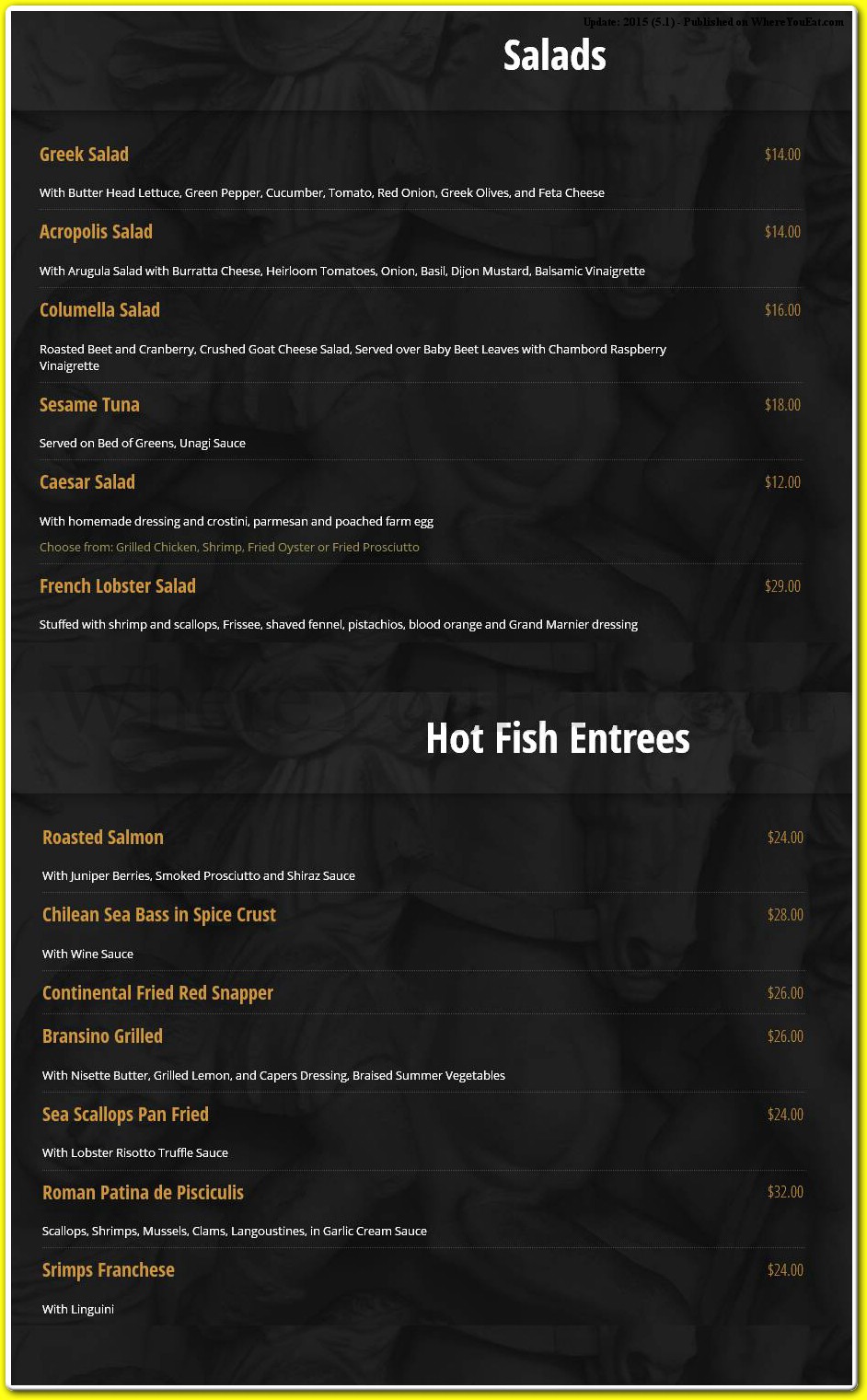 menu image