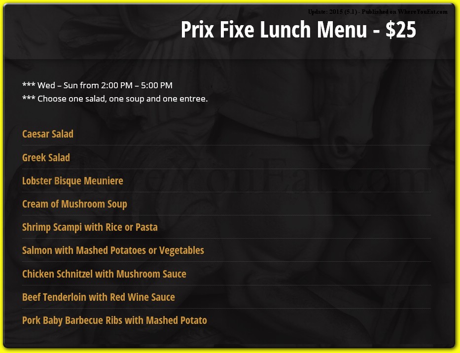 menu image