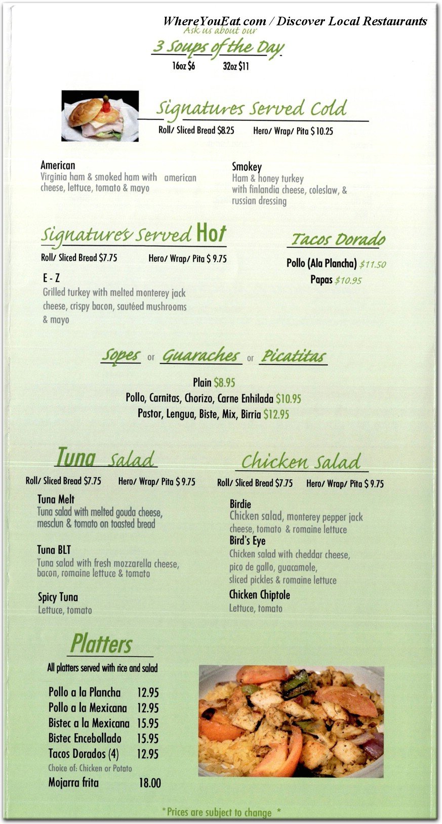 menu image