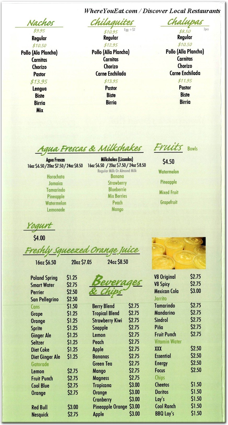 menu image