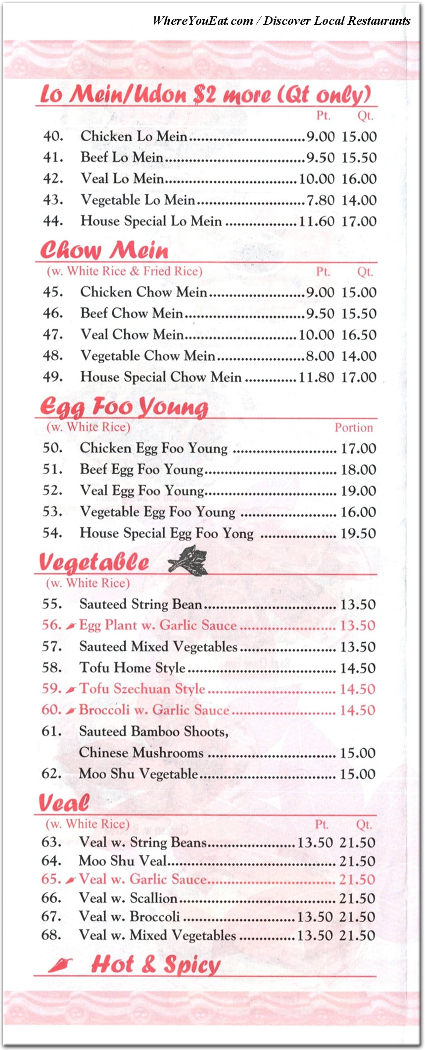 menu image