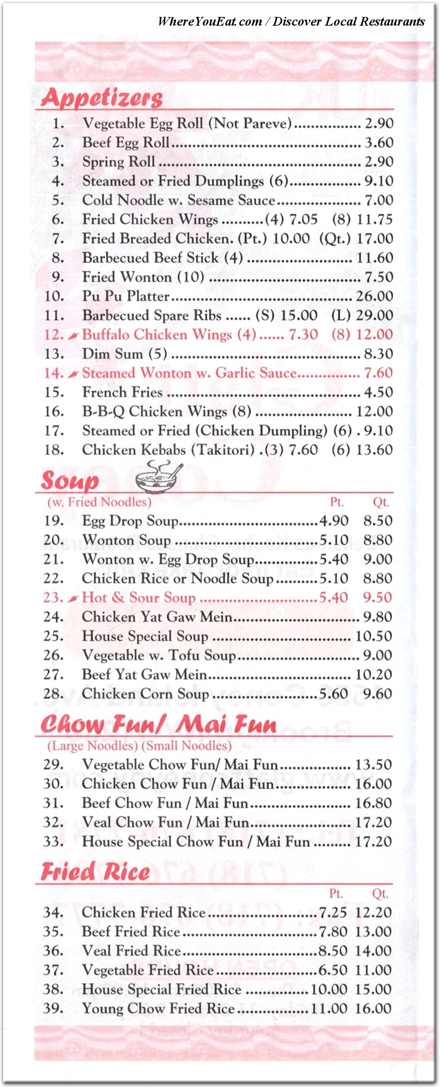 menu image