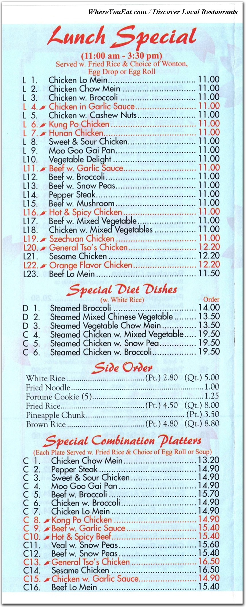 menu image