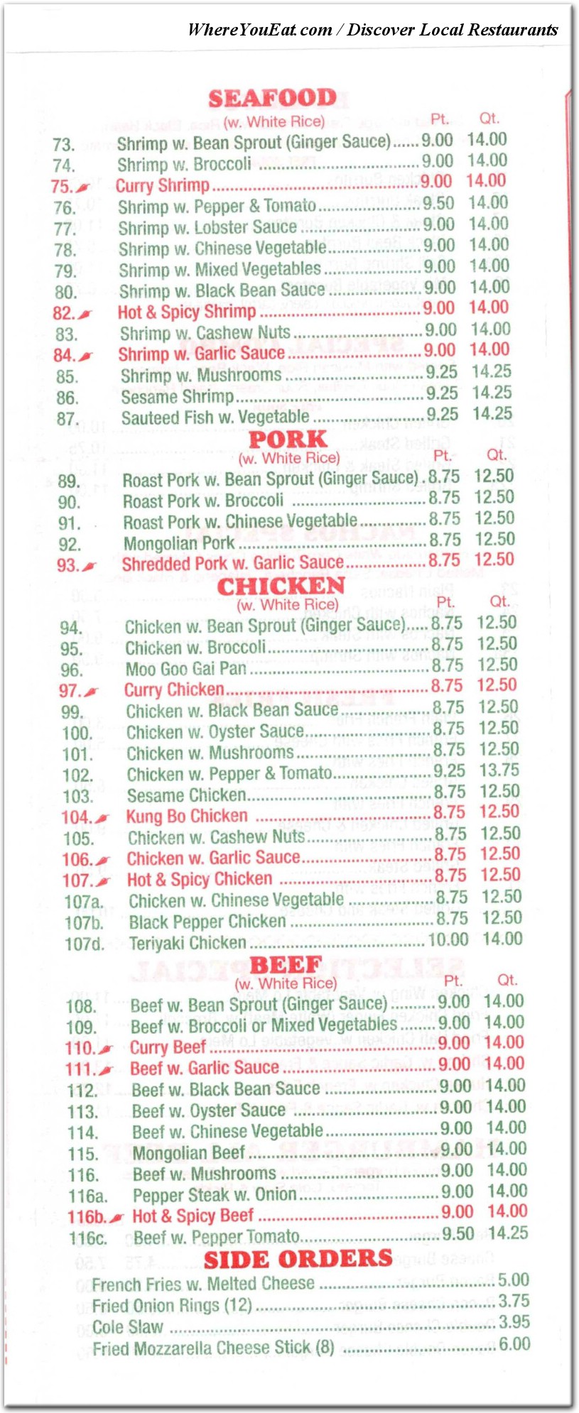 menu image