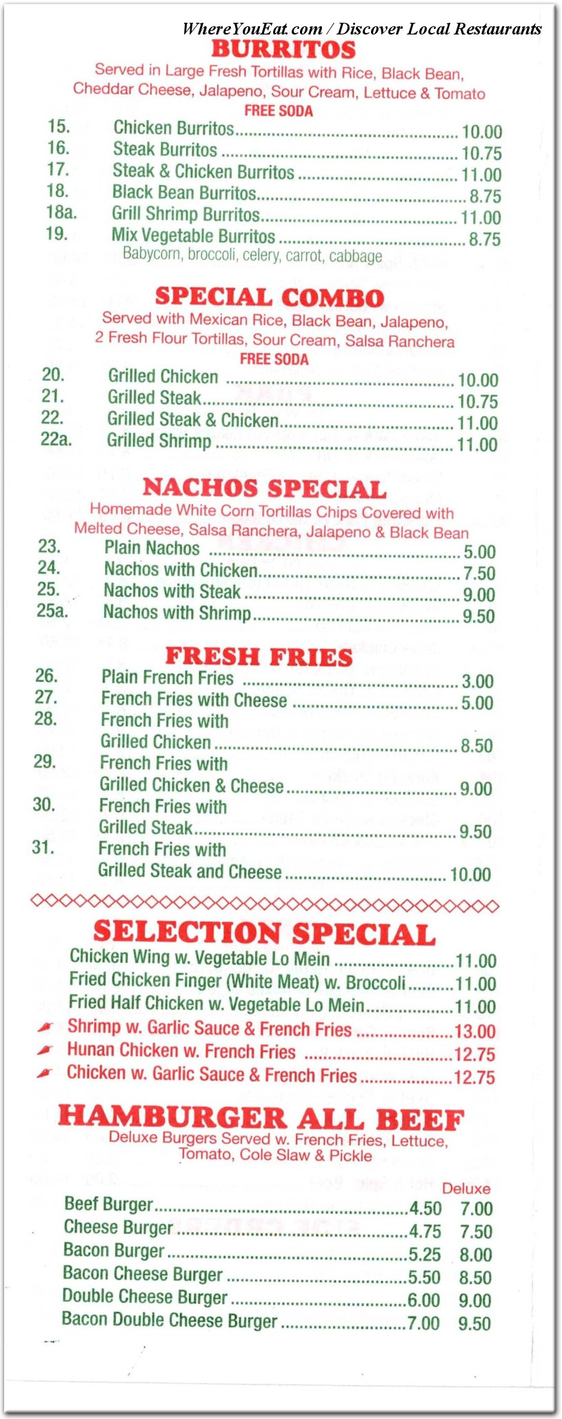 menu image