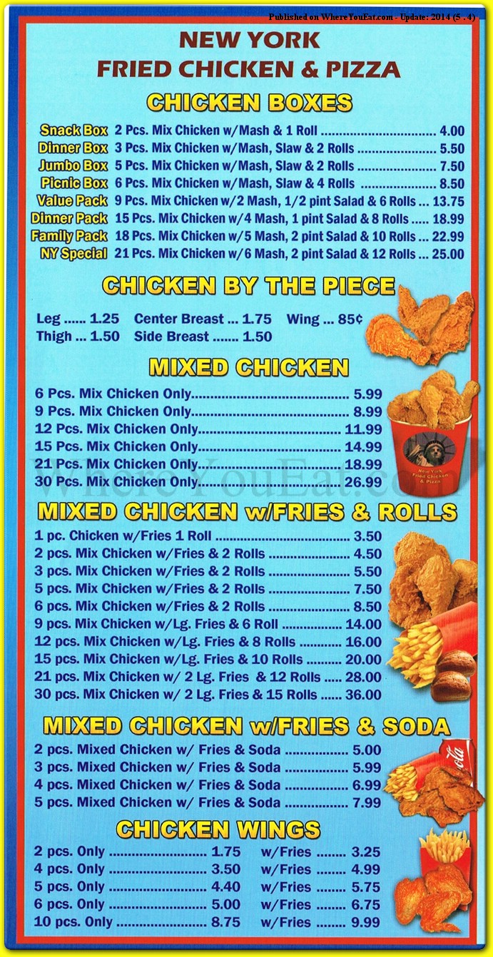 New York Fried Chicken Restaurant In Brooklyn Menus Photos