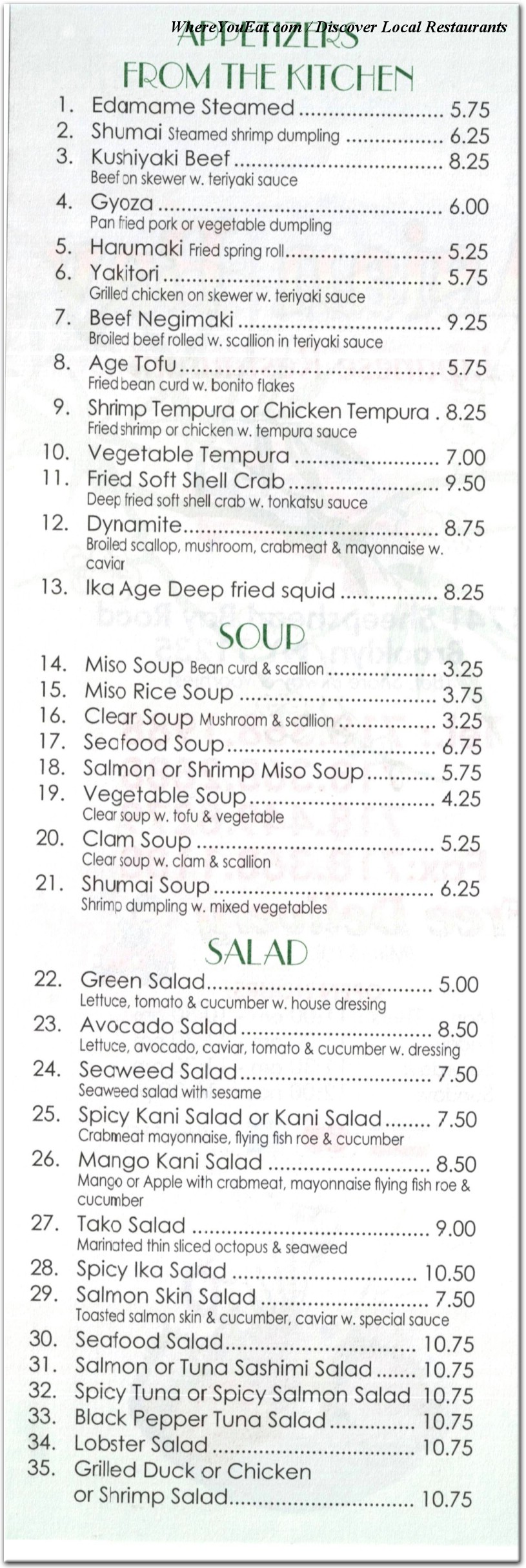 menu image