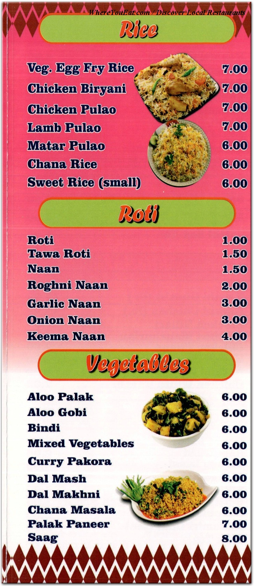 menu image