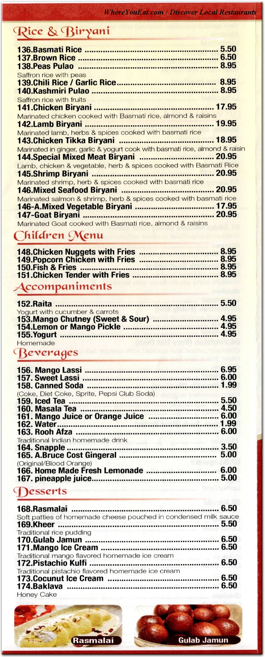 menu image