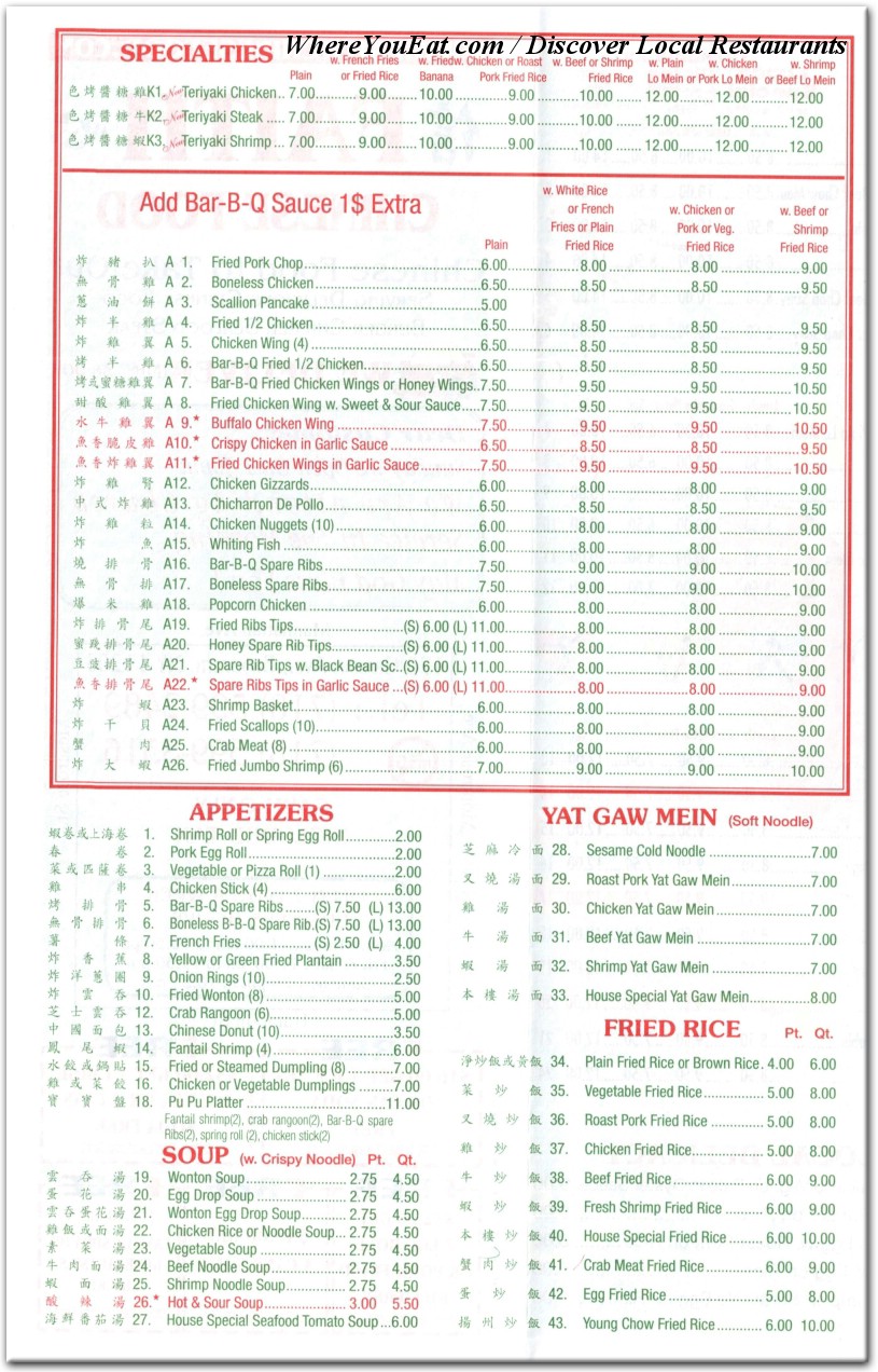 menu image