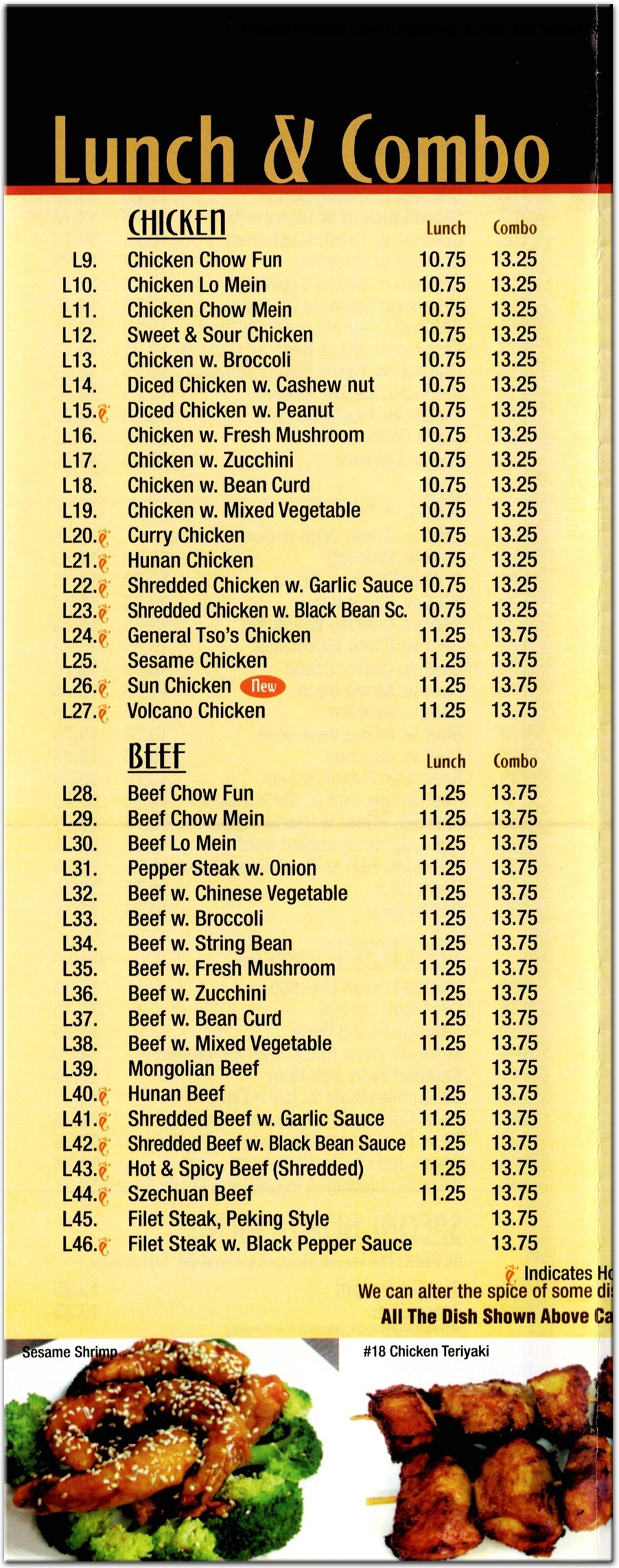 menu image