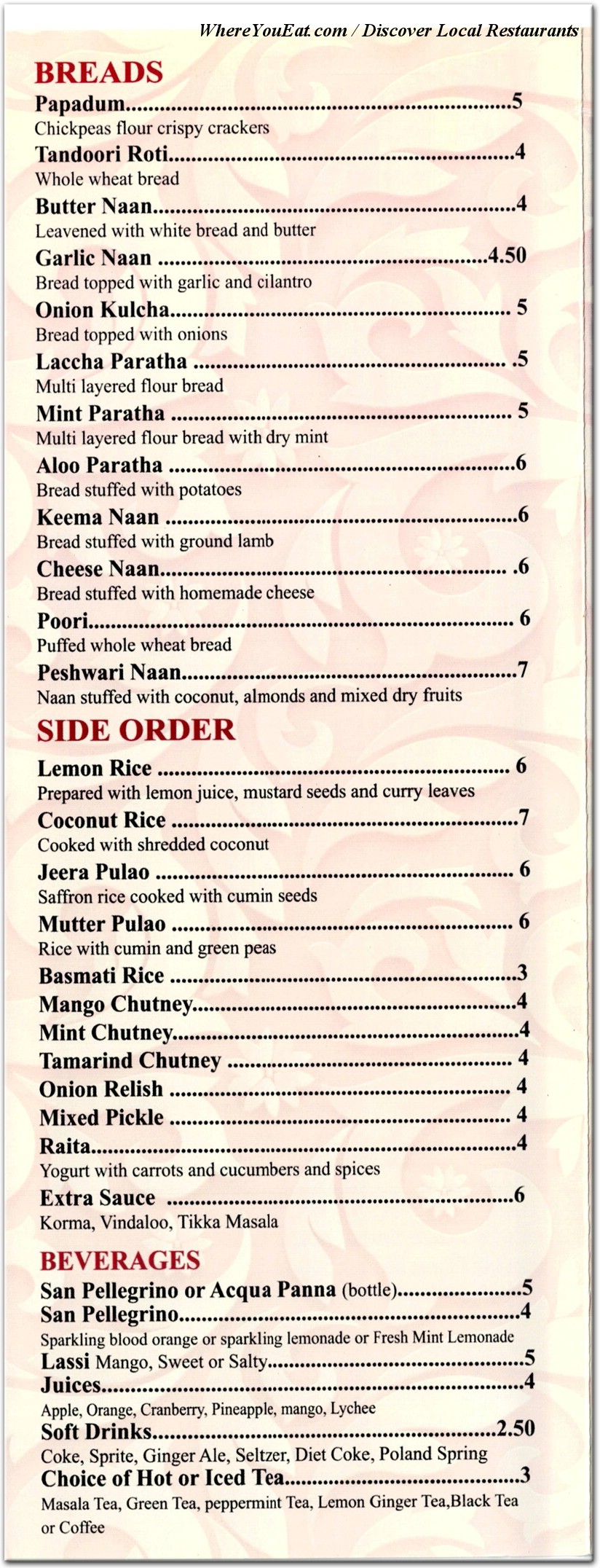 menu image