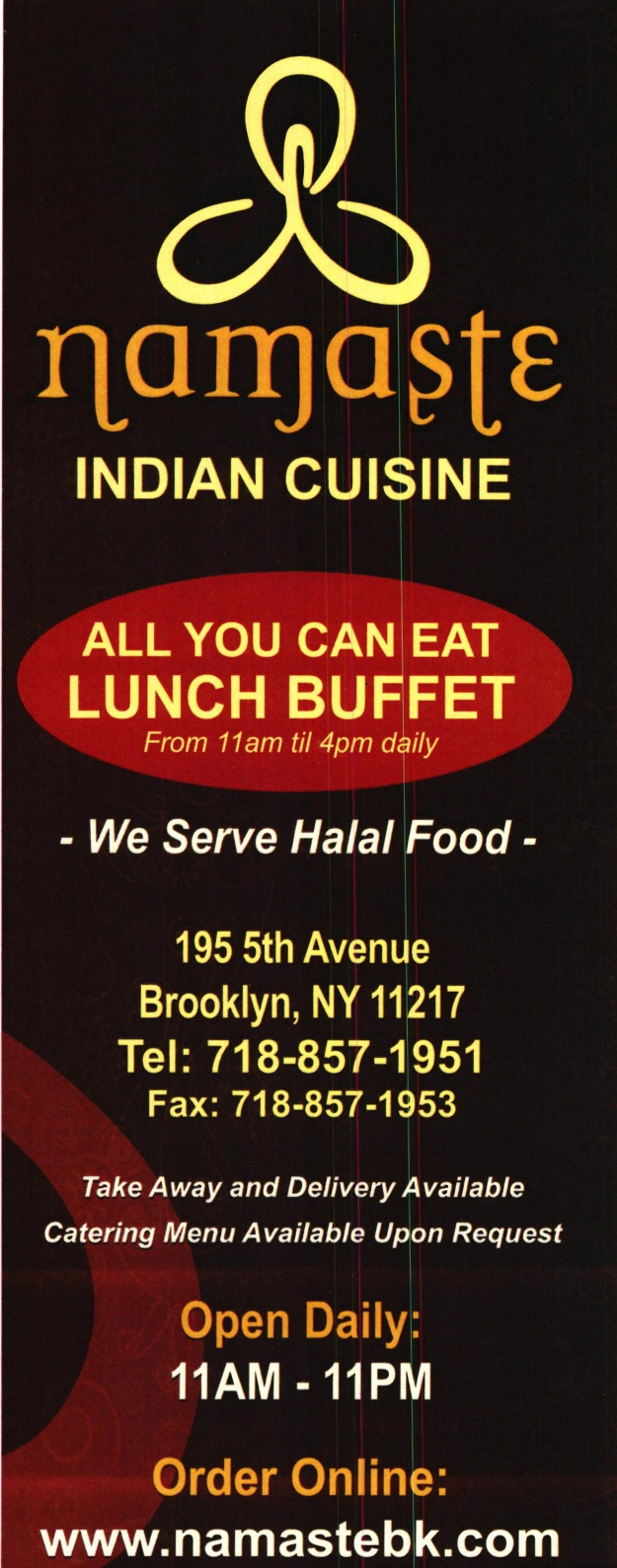 Namaste Restaurant In Brooklyn Official Menus Photos   Namaste Indian Cuisine Page 0001 