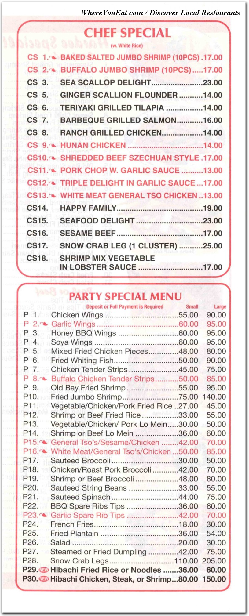 menu image