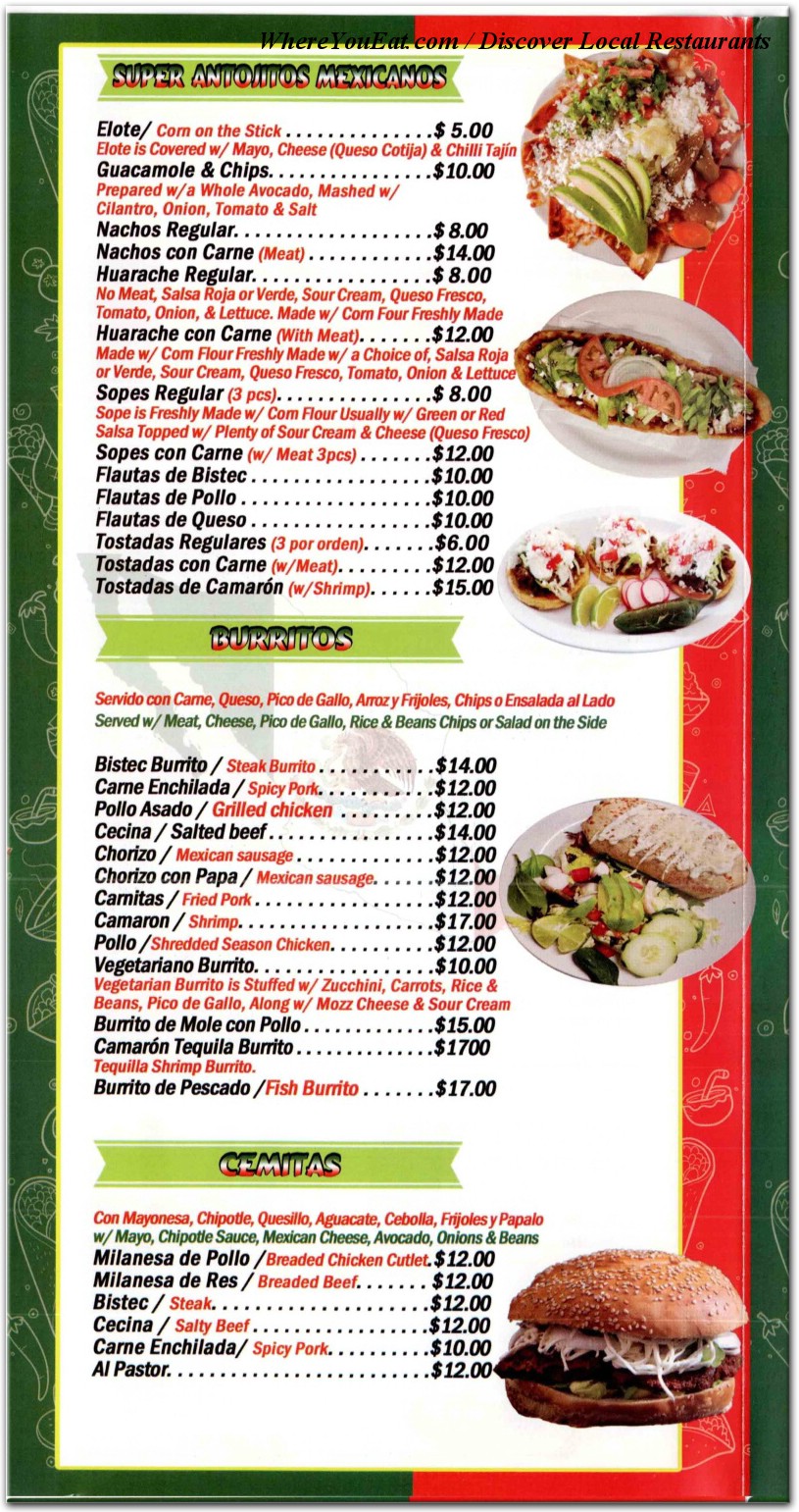 menu image