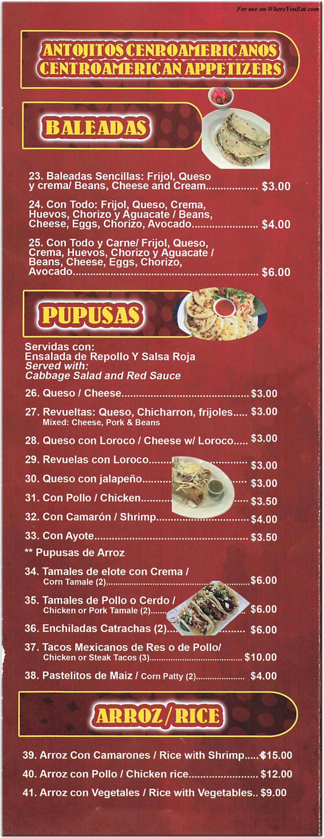 El Lempira Restaurant in Brooklyn / Menus & Photos