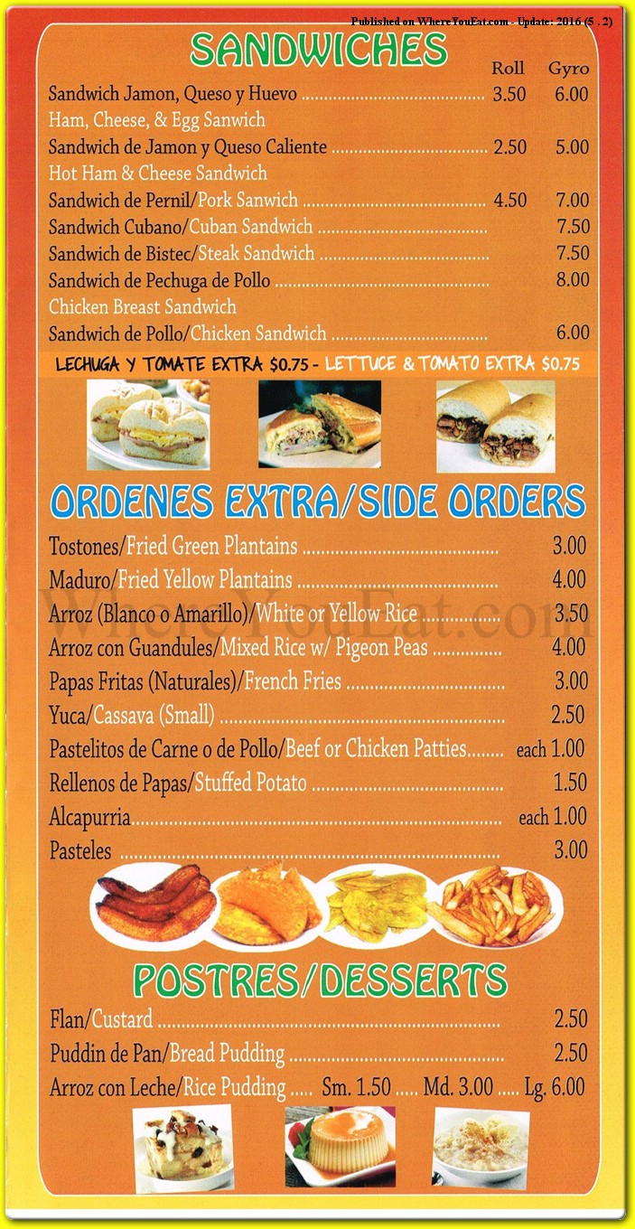 menu image