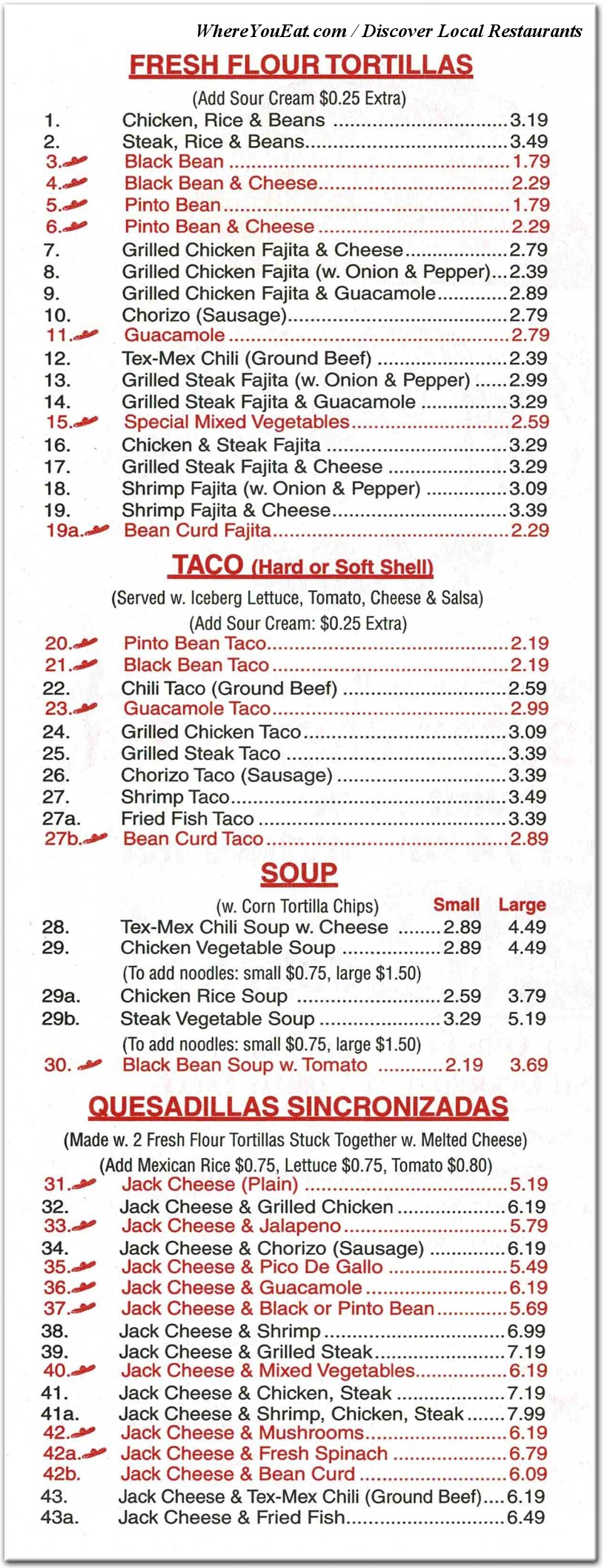 menu image