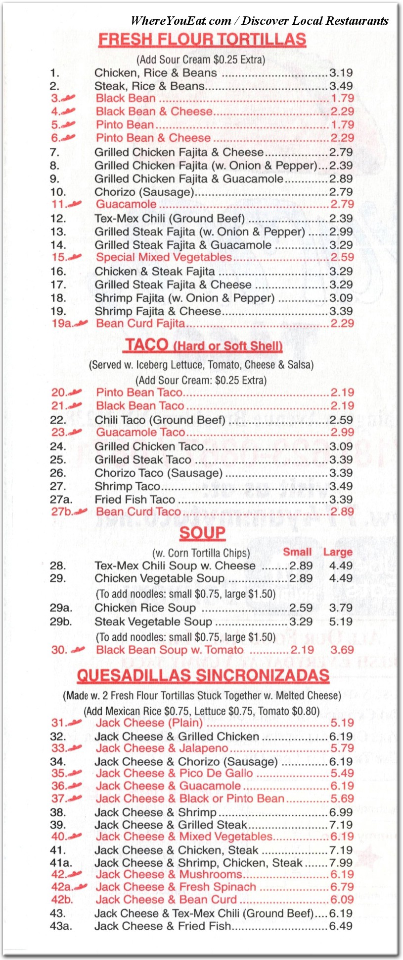 menu image