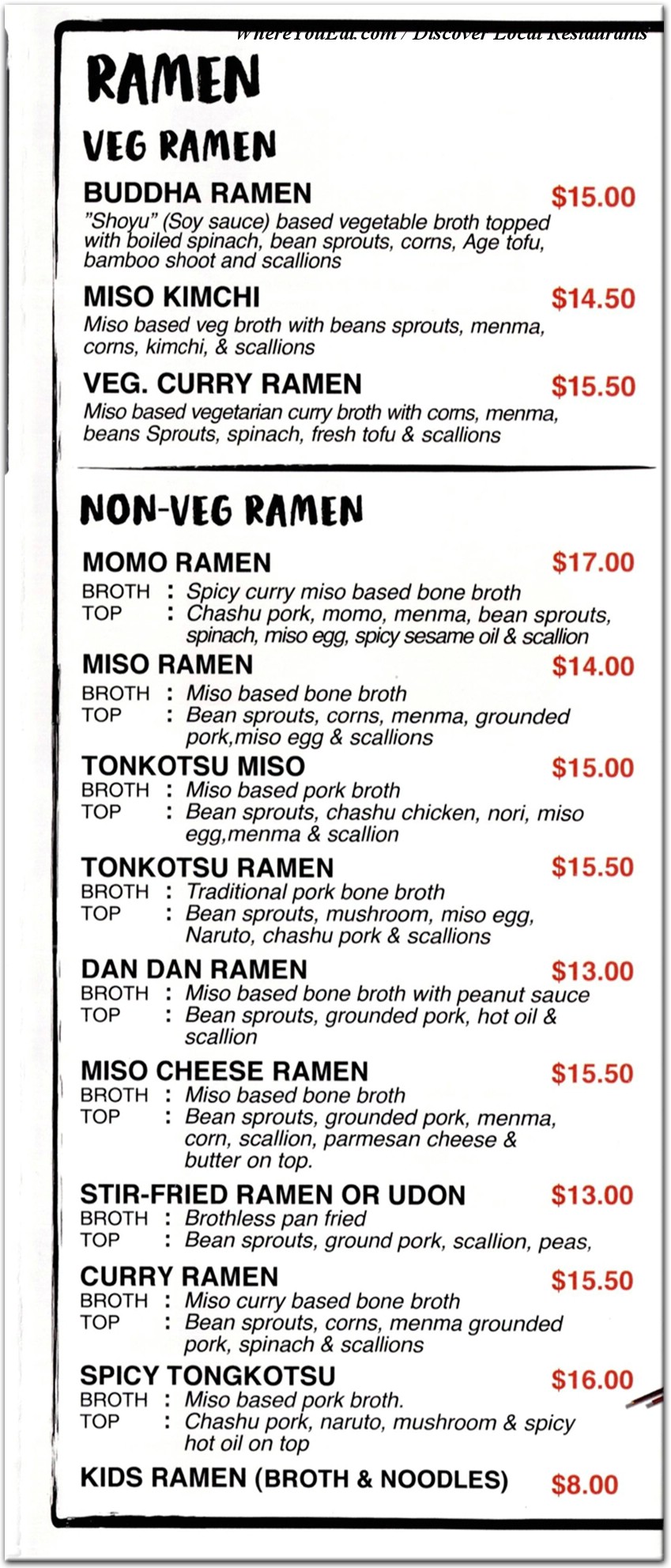 menu image