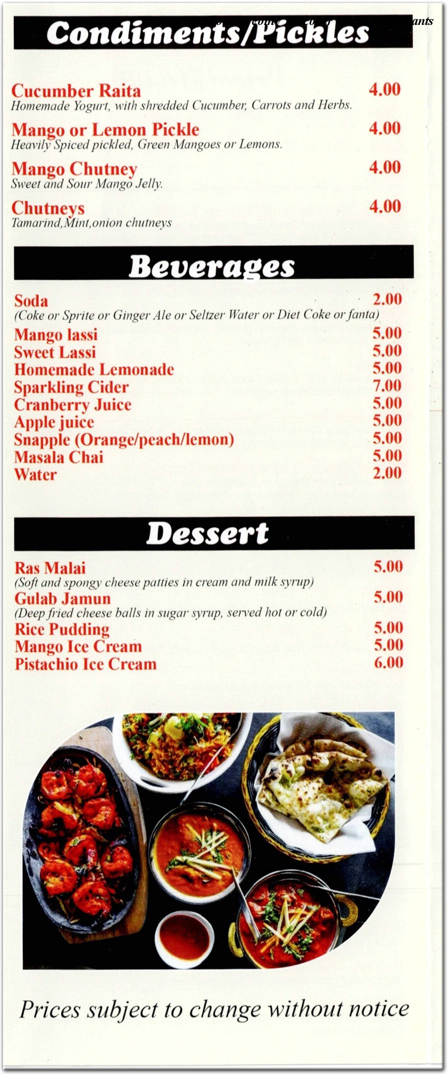menu image