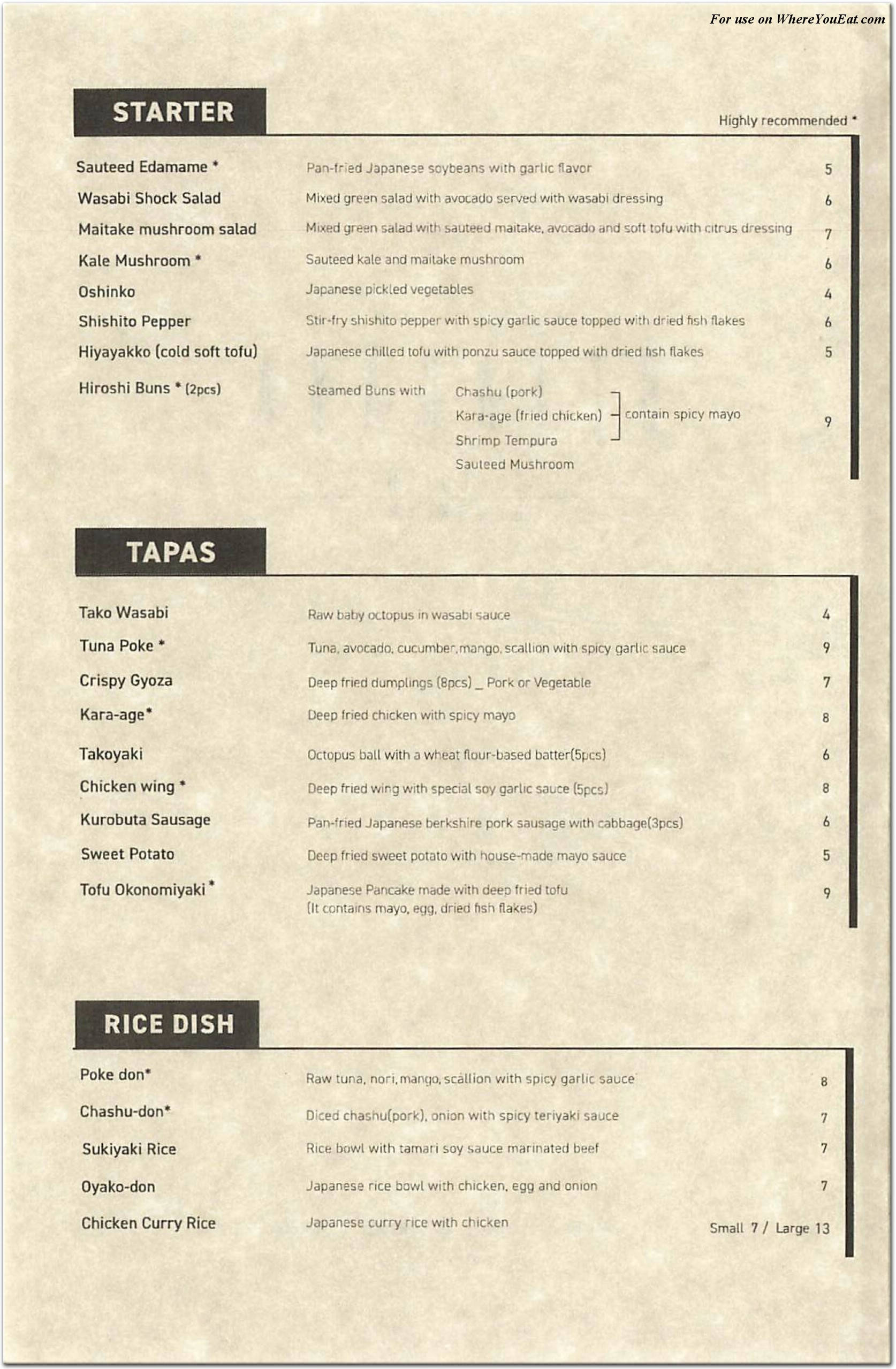 menu image