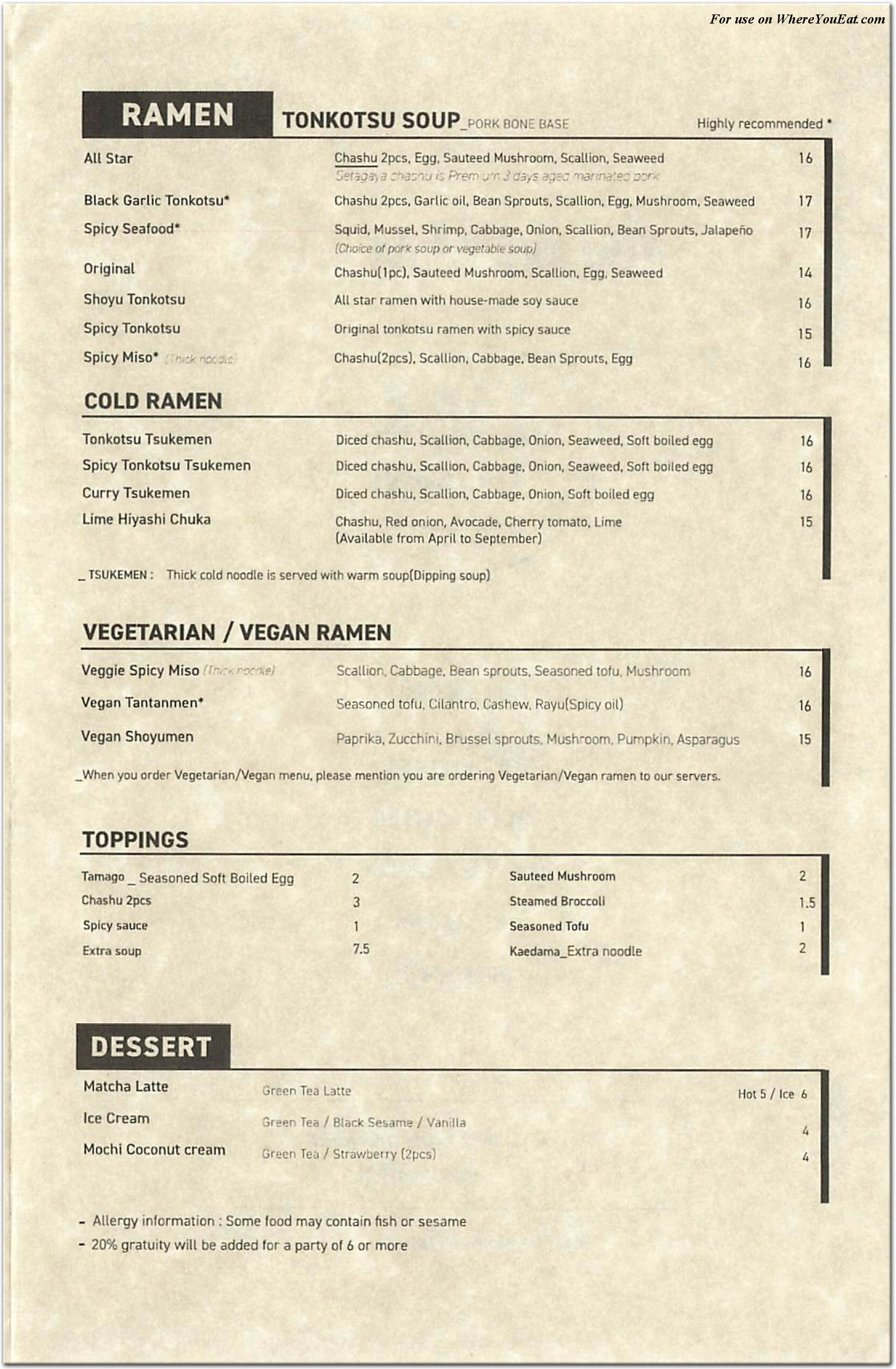 menu image