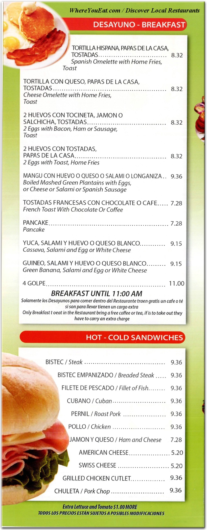 menu image